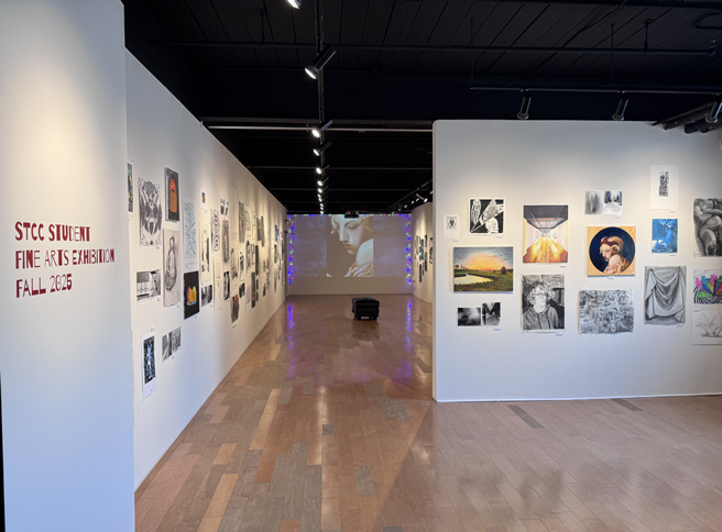 student art gallery viewed from the entrance