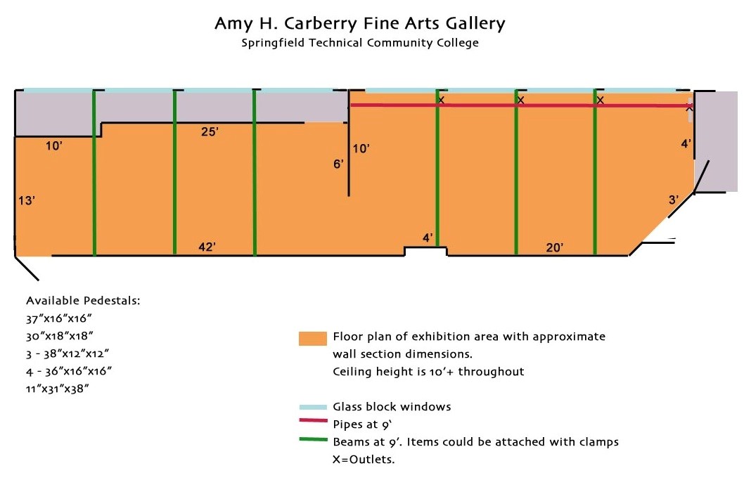 Map of the Amy H. Carberry Gallery