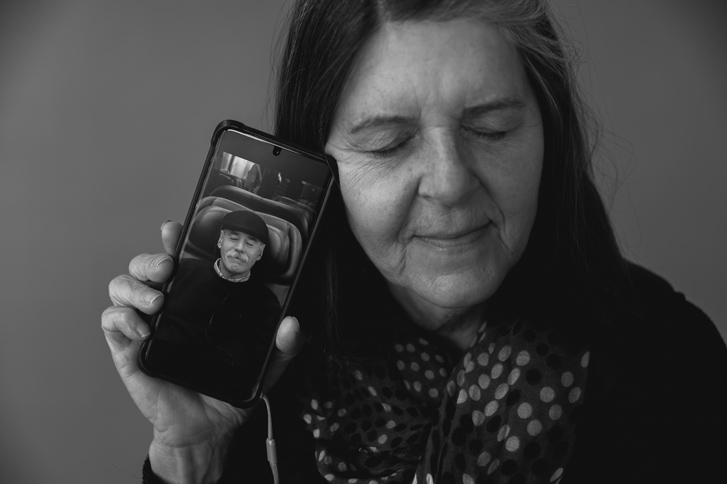 STCC Professor Diane Sabato is pictured with her late husband, Bob Sabato, in a cell phone photo.