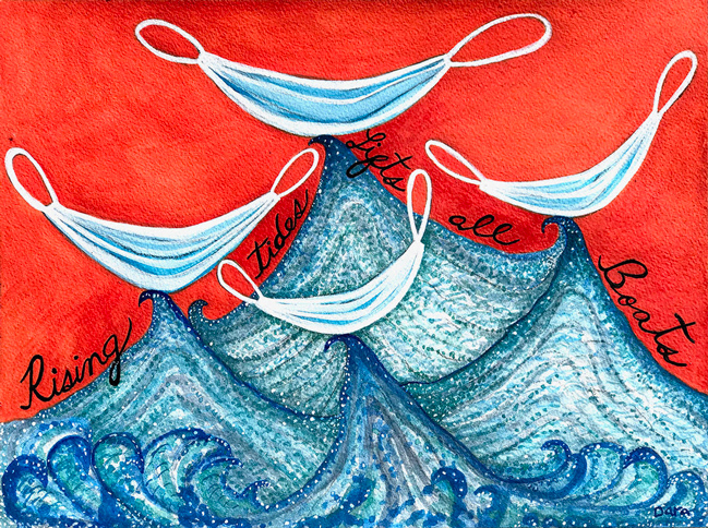 painting of tides with words 