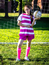 Kateryna Stetsiuk with soccer ball