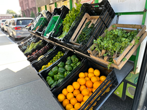vegetables in crates at Go Fresh Mobile Market