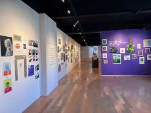 Carberry Gallery with student art work on display