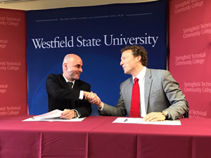 Westfield and STCC presidents shaking hands