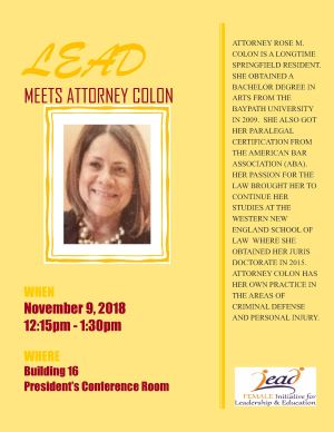 November 9, 2019 - Attorney Colon