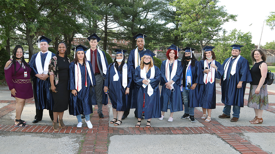 2021 Graduates in Caps and Gowns