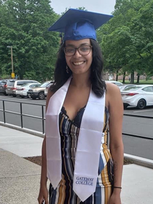 Linda Fernandez in Gateway to College Cap and Sash