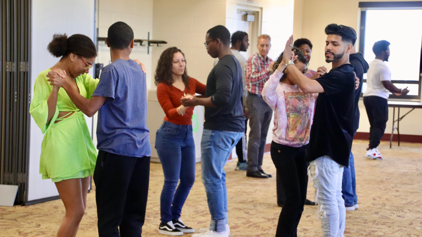 students dancing bachata