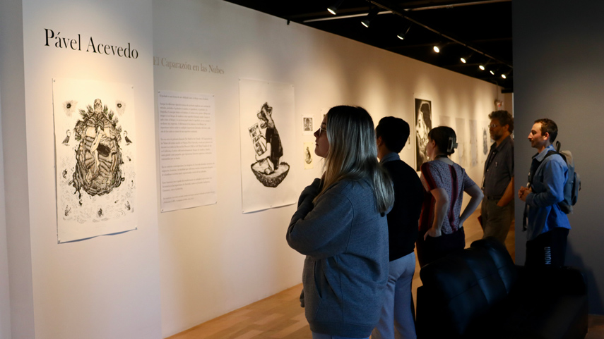 Pavel Acevedo's artwork on display in gallery