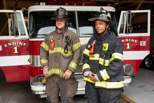 Fire Protection and Safety students in uniform
