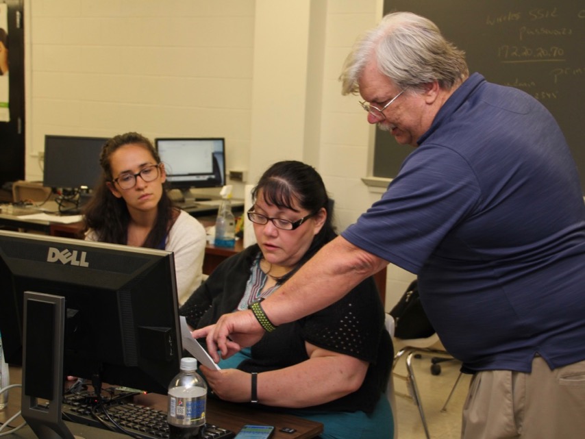 Ed Bigos with teachers for IoT article