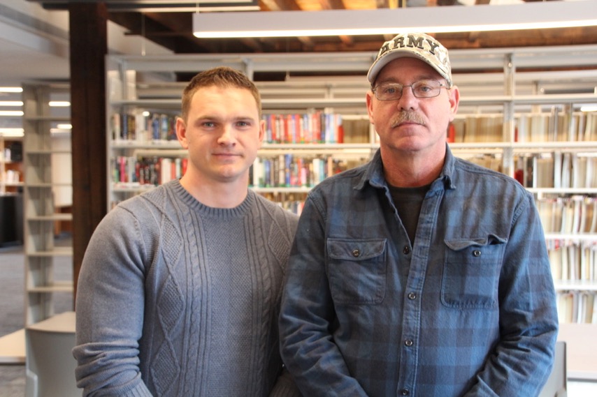 Veteran students Valentin Titenko and James Chesnis