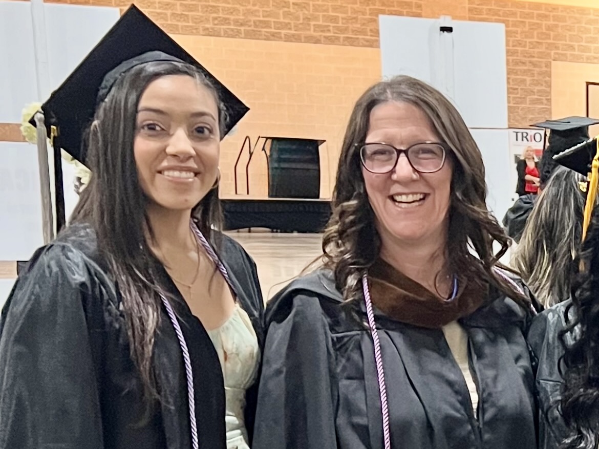 Building Architecture grad Luisa Feeney and Professor Jennifer Deforge