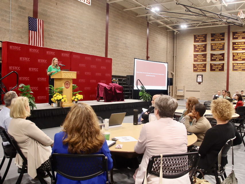 Jennifer Cournoyer speaks at Professional Day 2026