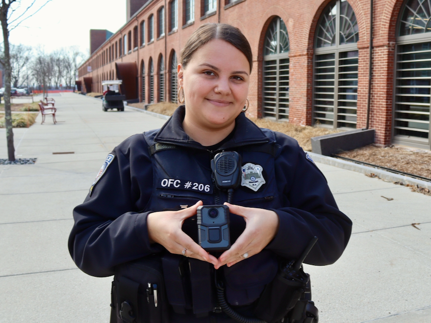 STCC Police Officer Crystal Rivera with Body Worn Camera
