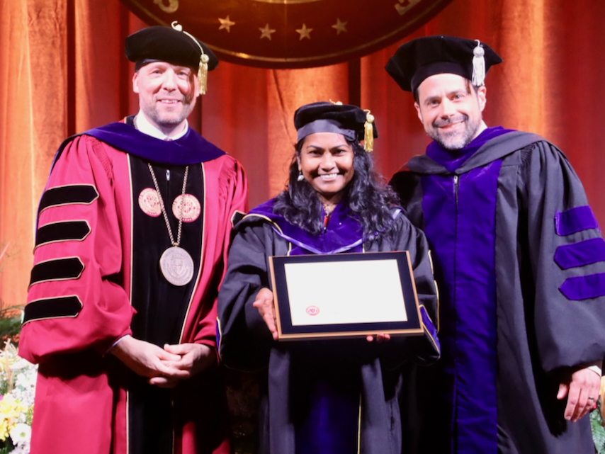 Reena Randhir Faculty of Year 2026 with John B. Cook and Christopher Thuot