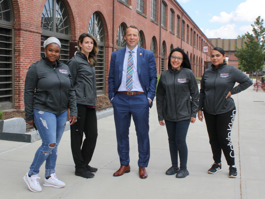 Student leaders with President John B. Cook