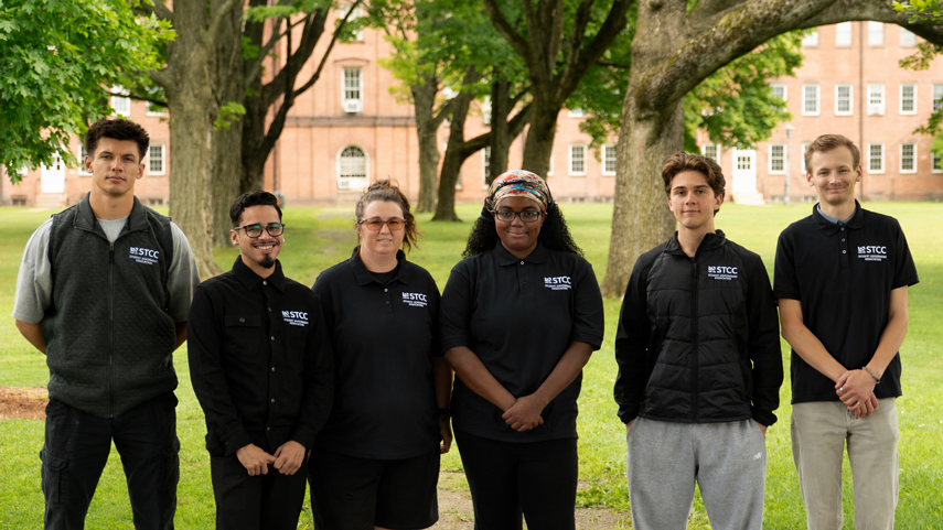 Student Government 2026 group standing in campus quad