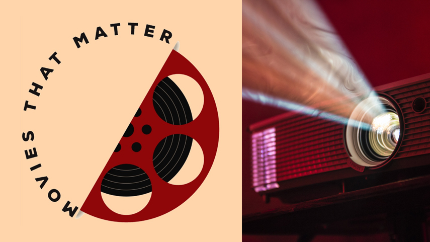 Movies that Matter Logo and projector