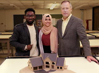 students and professor