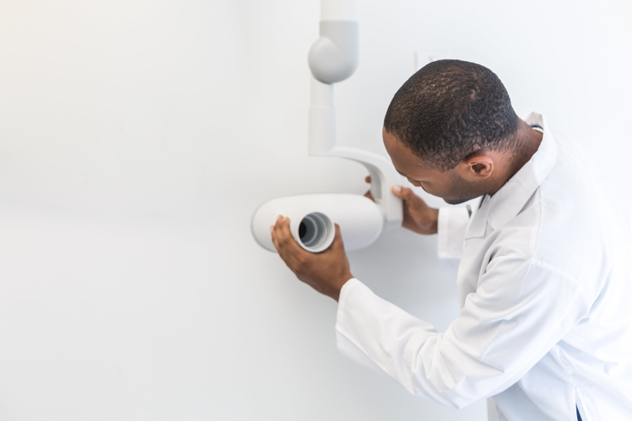 Dentist Preparing X-Ray