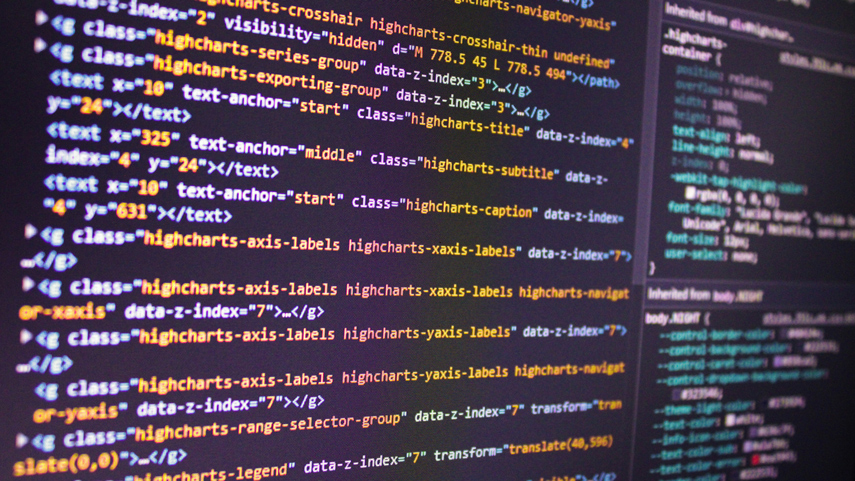 html code on screen